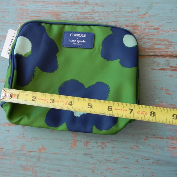 NWT Clinique x Kate Spade FLORAL NYLON Makeup COSMETIC Bag - Picture 2 of 5